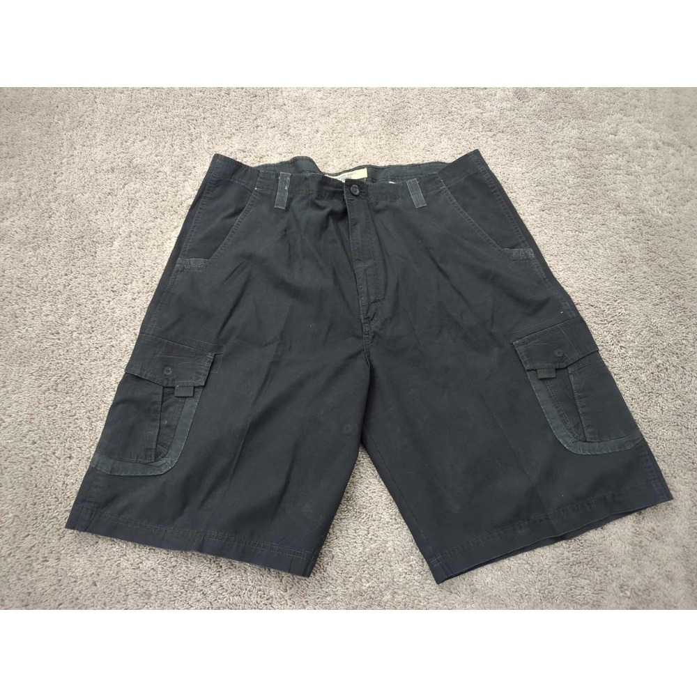 Wrangler Cargo Shorts Mens 40 Black Inseam: 11" 100% Cotton Outdoor Casual